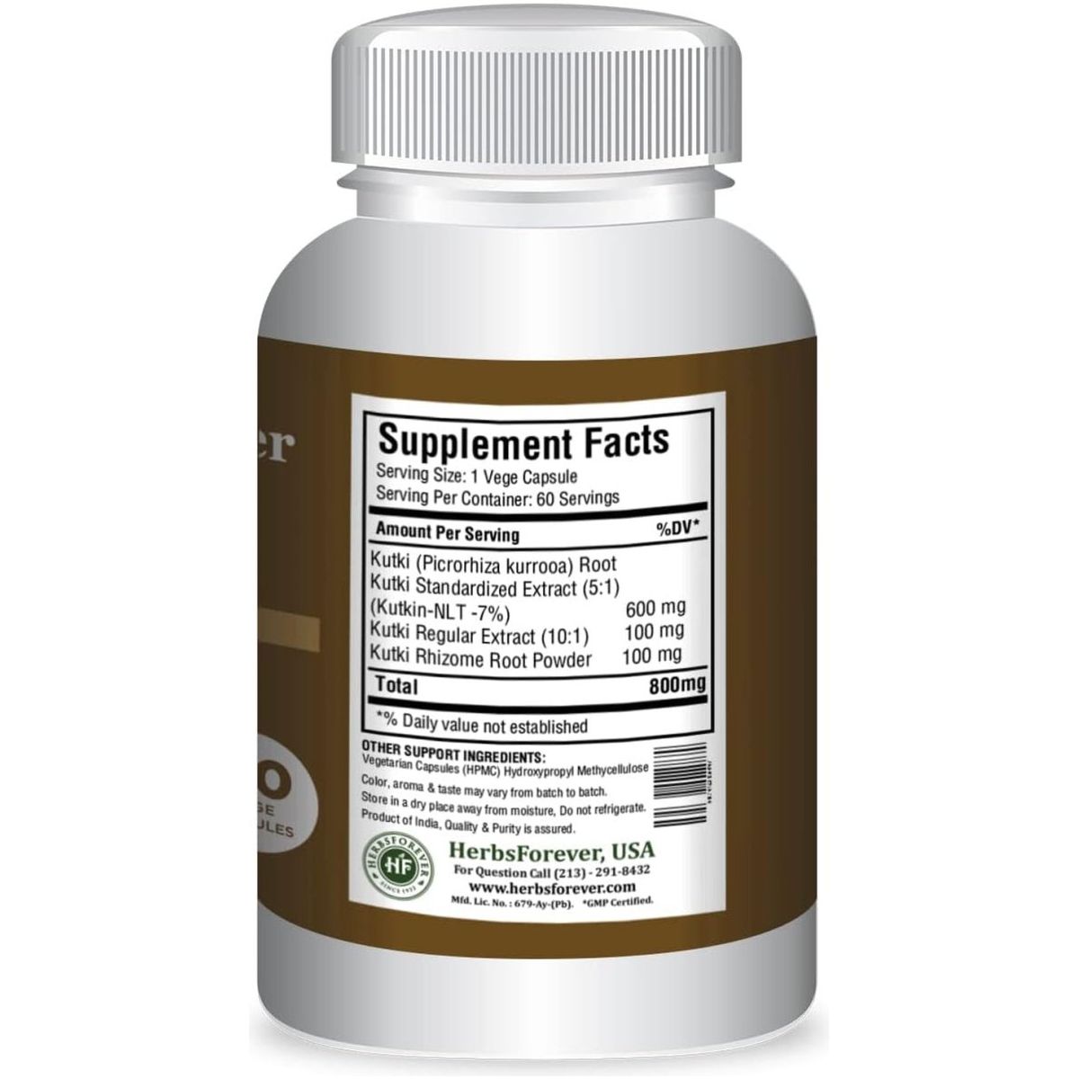 Kutki Capsules – Picrorhiza Kurroa for Healthy Liver Functions and Blood Purifier 60 Capsules - Suppviv