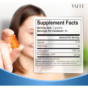 L Tryptophan 1000Mg Gummies – Chewable Supplement 60 Vegan Gummy - Suppviv