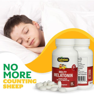 Landau 0.3Mg - 300 Mcg Melty Melatonin for Kids & Adults 250 Tablets - Suppviv