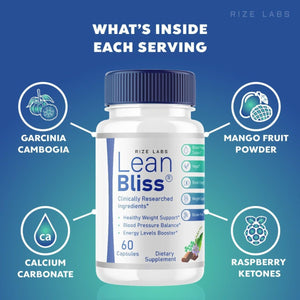 Lean Bliss Weight Loss Pills & Fat Burning Formula (60 Capsules) - Suppviv