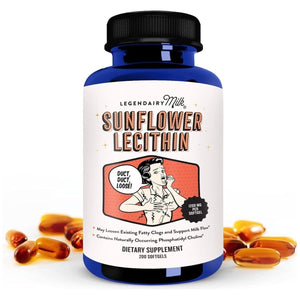 Legendairy Milk Sunflower Lecithin 1200Mg, Lactation Support, Organic Sunflower Lecithin Supplement 200 Softgels - Suppviv