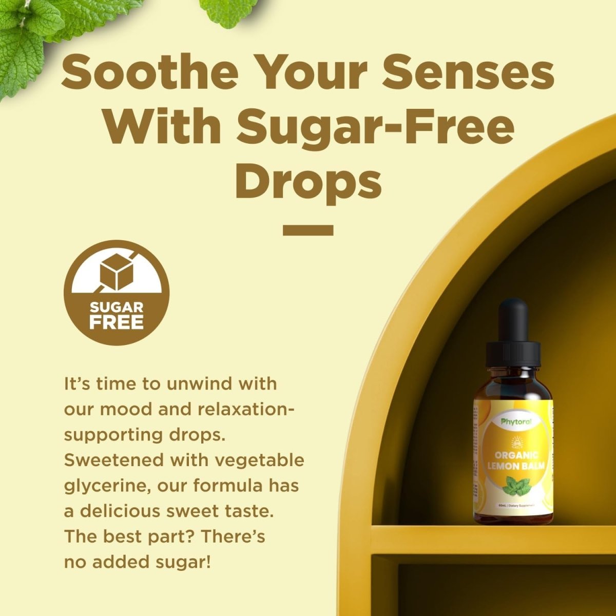 Lemon Balm Extract for Mood & Immune Support and Digestive Health - Suppviv