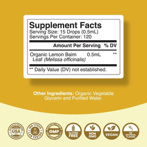 Lemon Balm Extract for Mood & Immune Support and Digestive Health - Suppviv