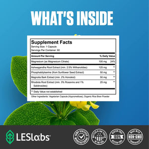 LES Labs Cortisol Health – Stress Relief, 60 Capsules - Suppviv