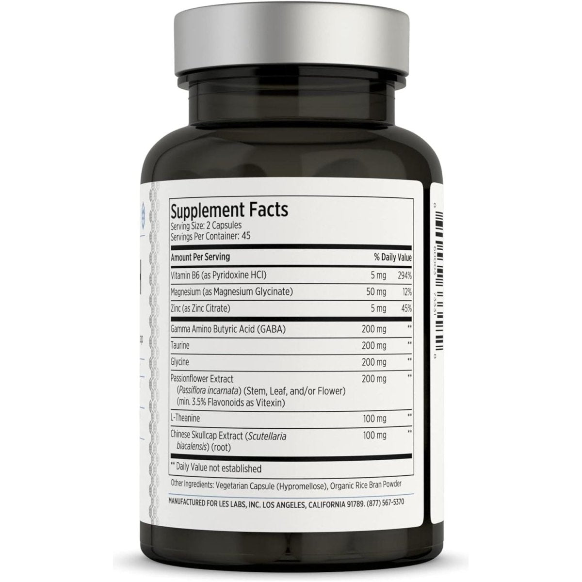 LES Labs GABA Health – Calm Mind & Relaxation, Stress Relief, Neurotransmitter Support 90 Capsules - Suppviv