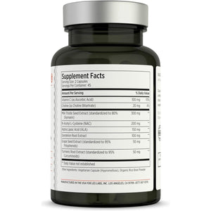 LES Labs Liver Support – Promotes Healthy Liver Function & Detoxification (90 Capsules) - Suppviv