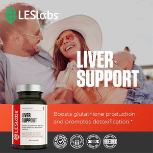 LES Labs Liver Support – Promotes Healthy Liver Function & Detoxification (90 Capsules) - Suppviv