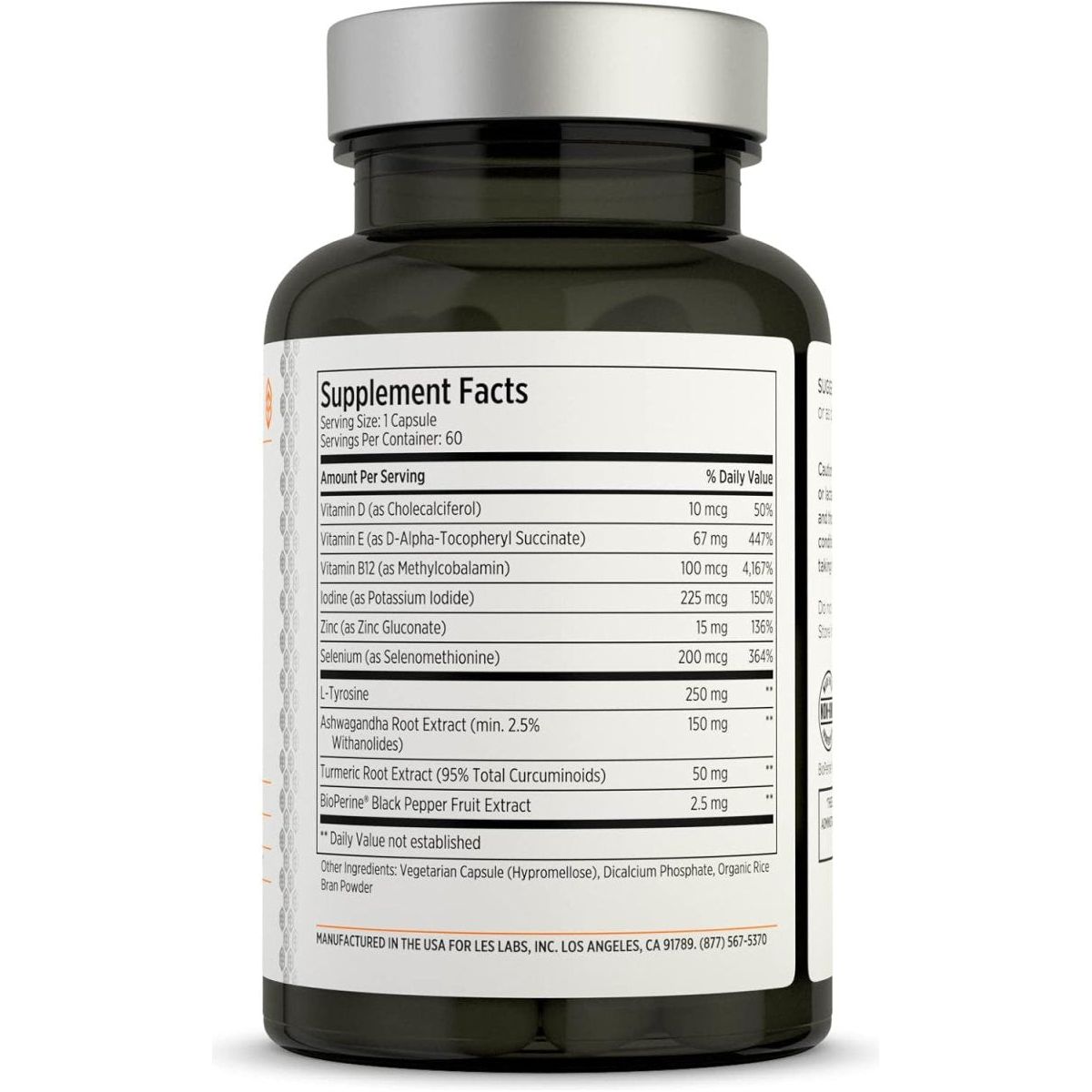 LES Labs Thyroid Support – Metabolic Health, Thyroid Hormone Production 60 Capsules - Suppviv