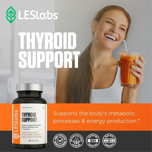 LES Labs Thyroid Support – Metabolic Health, Thyroid Hormone Production 60 Capsules - Suppviv