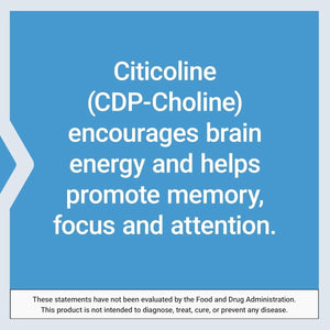 Life Extension Citicoline (Cdp - Choline) - Citicoline Supplement for Brain & Cognitive Health 60 Capsules - Suppviv