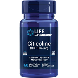 Life Extension Citicoline (Cdp - Choline) - Citicoline Supplement for Brain & Cognitive Health 60 Capsules - Suppviv