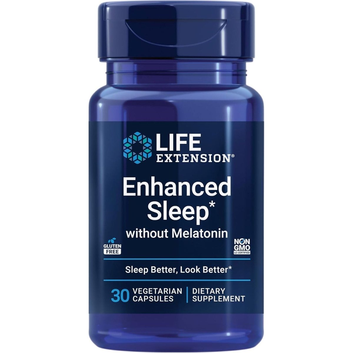 Life Extension Enhanced Sleep without Melatonin, Ashwagandha Sleep & Stress Support 30 Capsules - Suppviv