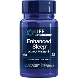 Life Extension Enhanced Sleep without Melatonin, Ashwagandha Sleep & Stress Support 30 Capsules - Suppviv