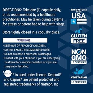 Life Extension Enhanced Sleep without Melatonin, Ashwagandha Sleep & Stress Support 30 Capsules - Suppviv