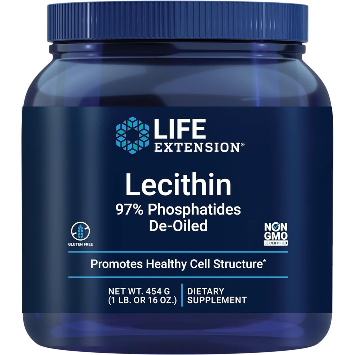 Life Extension Lecithin, Promotes Healthy Cell Structure and Function in the Brain, 454 Grams - Suppviv