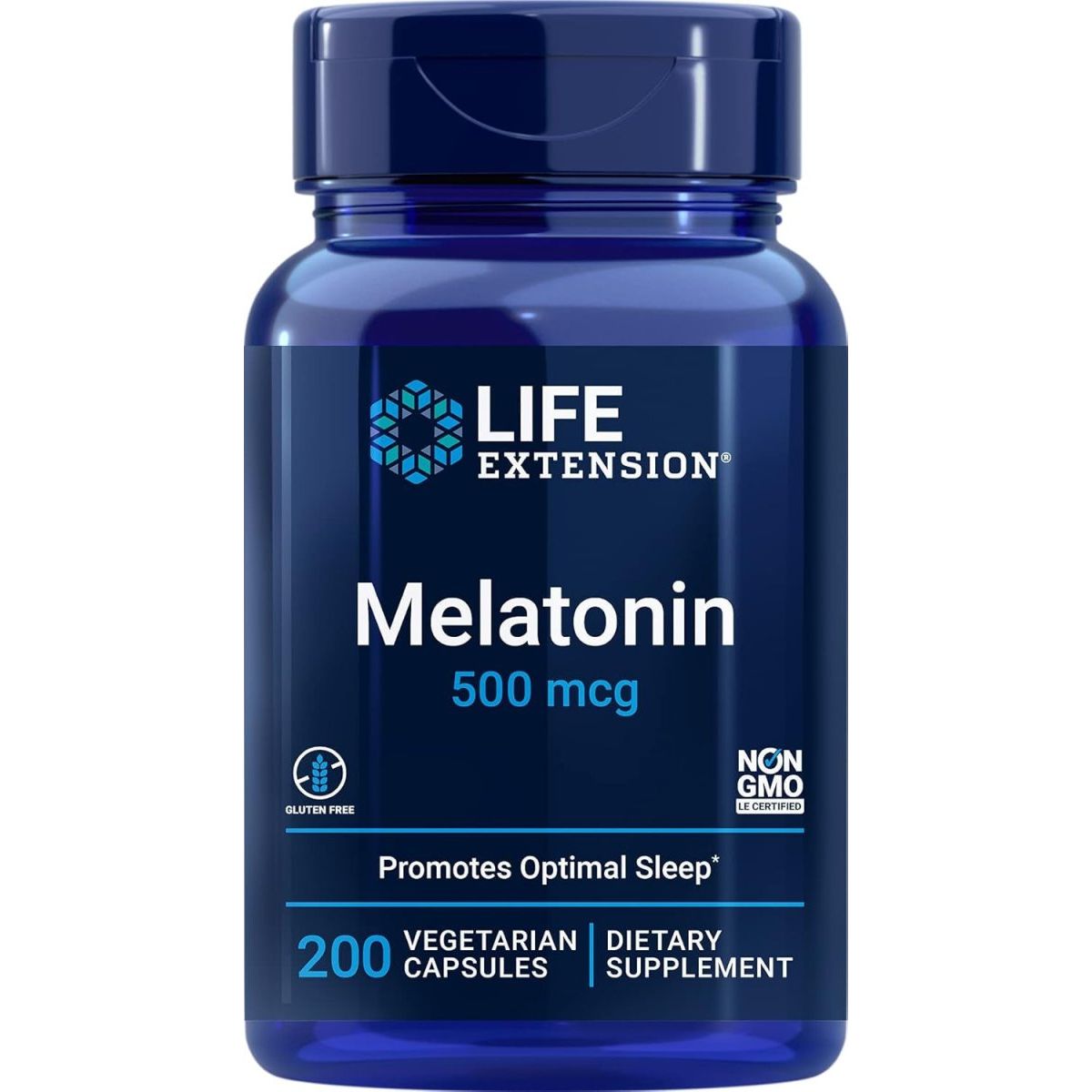 Life Extension Melatonin 500 Mcg – Gently Promotes Sleep 200 Capsules - Suppviv