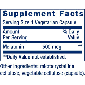 Life Extension Melatonin 500 Mcg – Gently Promotes Sleep 200 Capsules - Suppviv