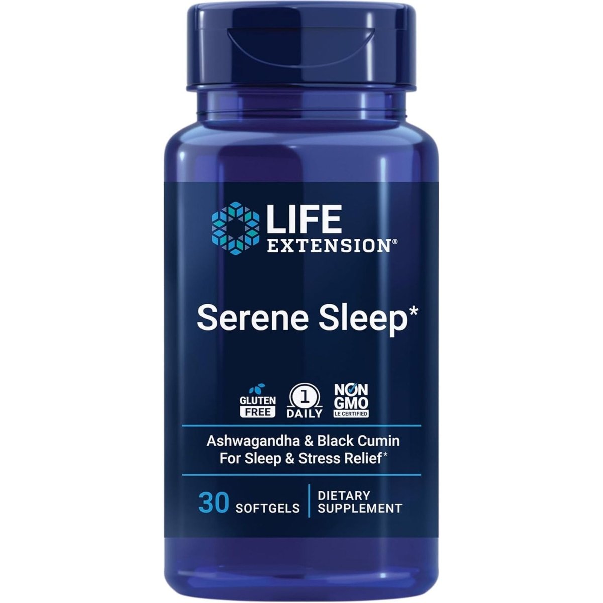 Life Extension Serene Sleep – Ashwagandha, Black Cumin – Sleep Supplement 30 Softgels - Suppviv