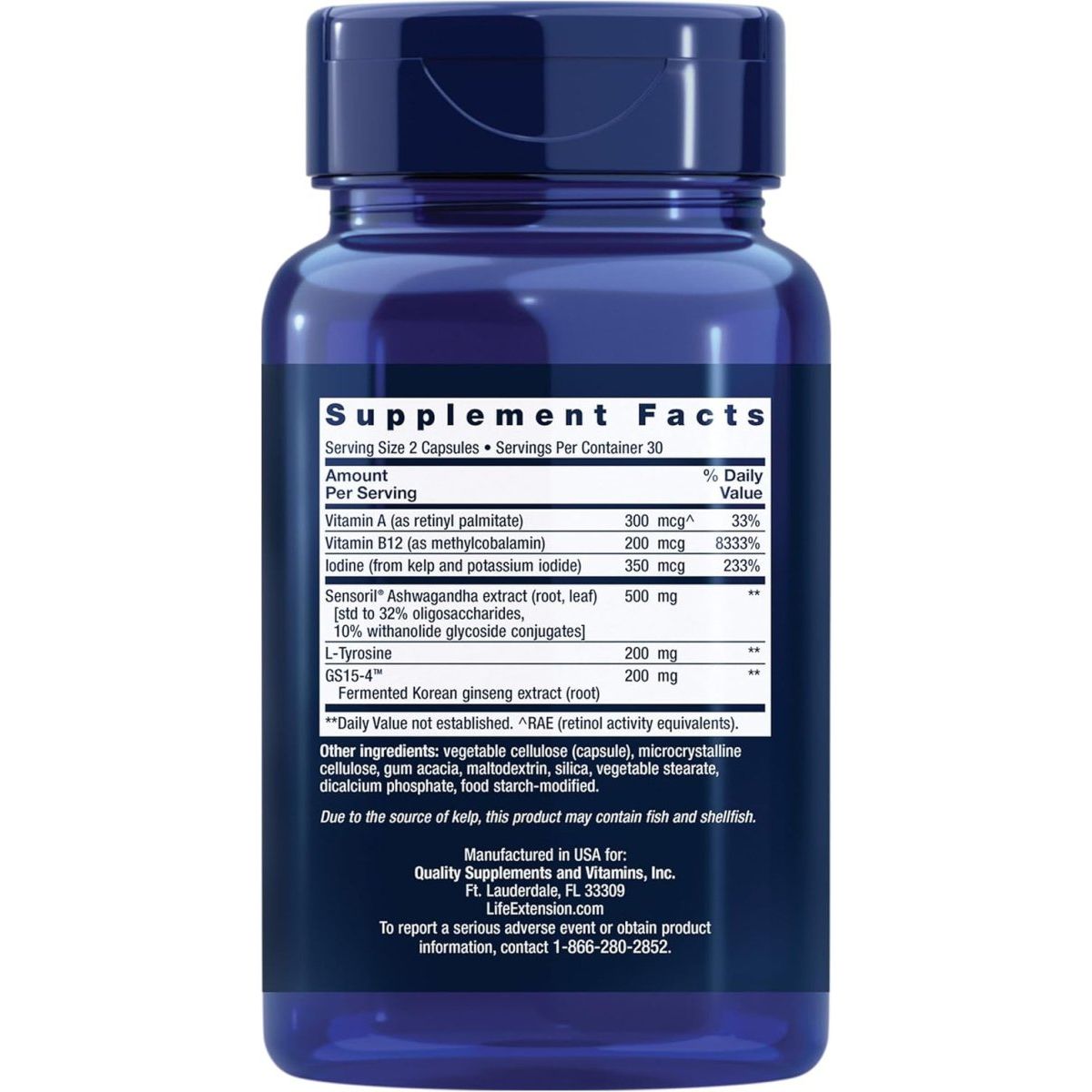 Life Extension Thyroid Support Complex - Thyroid Health Support Supplement 60 Capsules - Suppviv