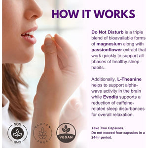 Life Happns Do Not Disturb Sleep Aid for Adults Natural Supplement 60 Capsules - Suppviv