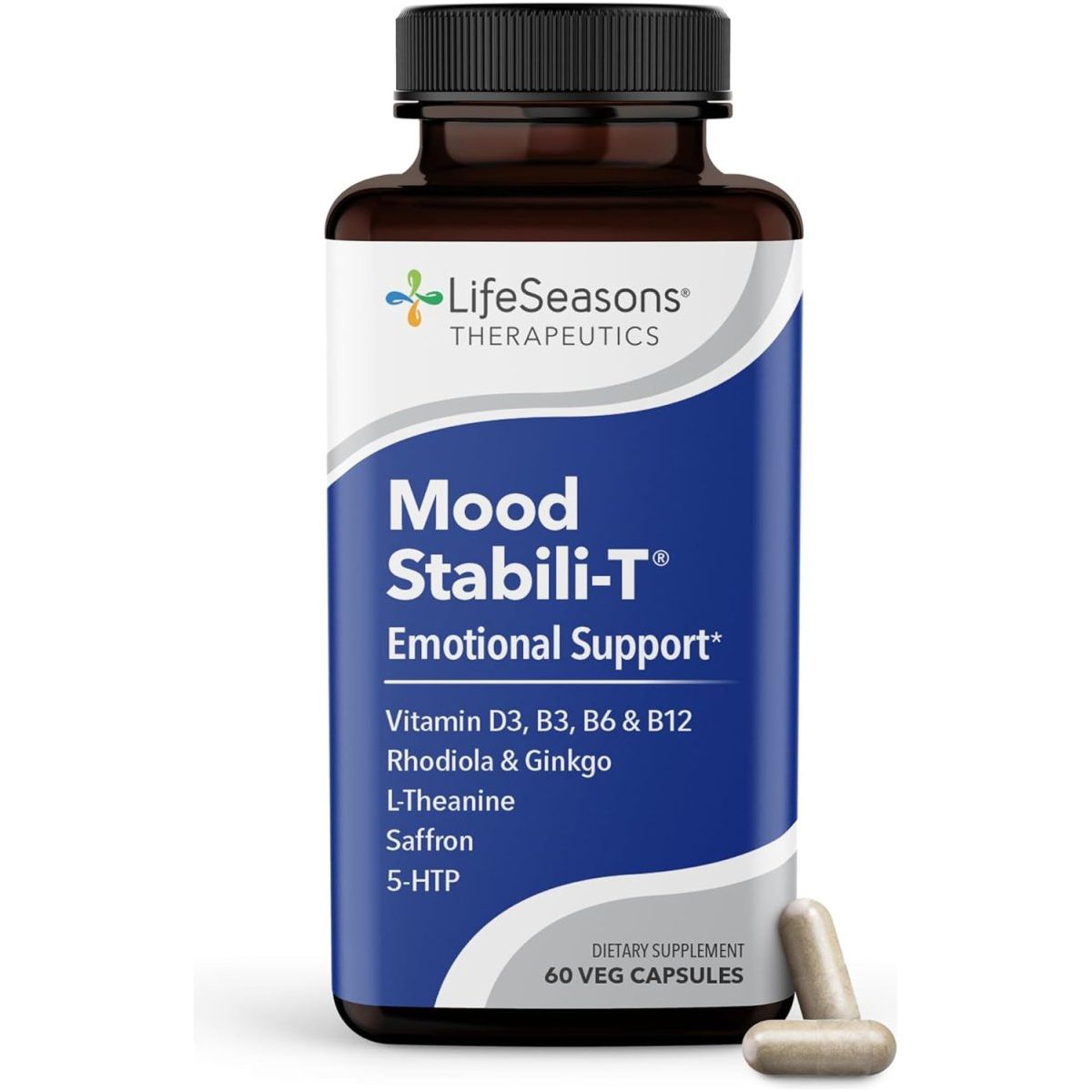 Lifeseasons Mood Stabili - T - Emotional Support - Stabilizes & Balances Mood 60 Capsules - Suppviv