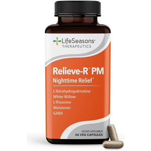 Lifeseasons Relieve - R PM - Eases Nighttime Aches & Discomfort - Relaxes Muscles 46 Capsules - Suppviv