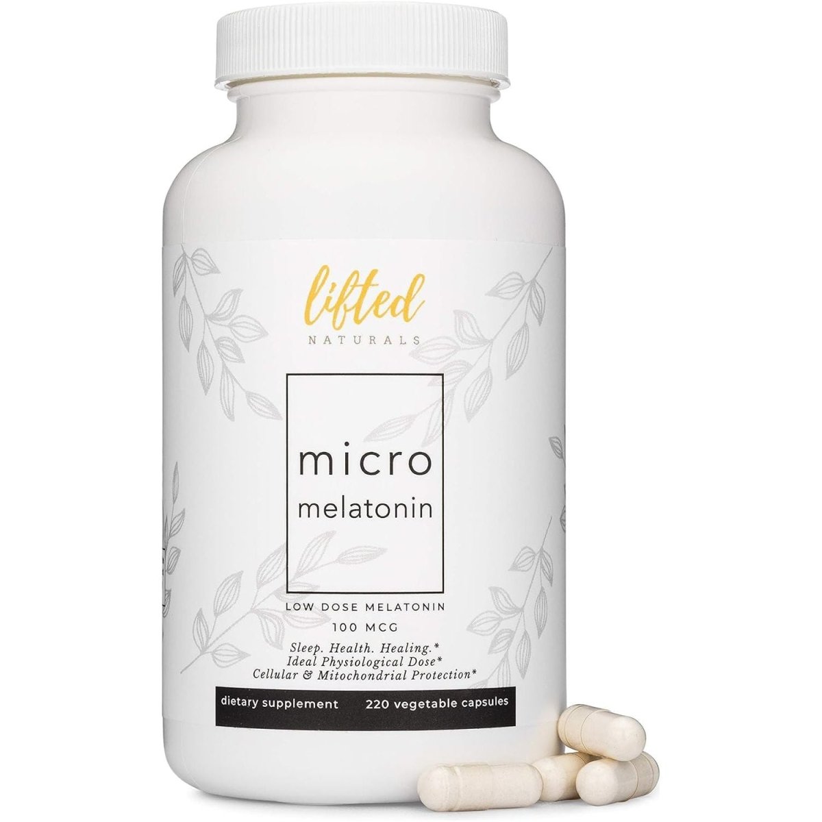 Lifted Naturals Micro Melatonin Family Size - All - Natural Melatonin 100 Mcg - Suppviv