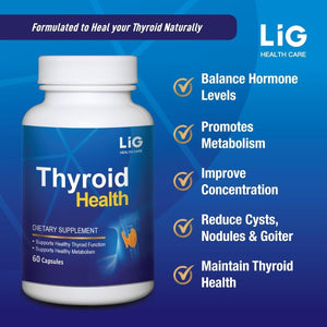 LIG Thyroid Health - Shrink Thyroid Cysts and Nodules - Balance Hormone 1 PACK - Suppviv