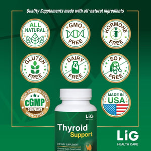 LIG Thyroid Support - Natural Supplement for Goiter & Balance Hormone Levels 1 PACK - Suppviv