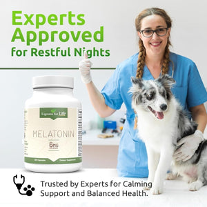 Lignans for Life Melatonin for Dogs & People, 6Mg - 120 Capsules - Suppviv