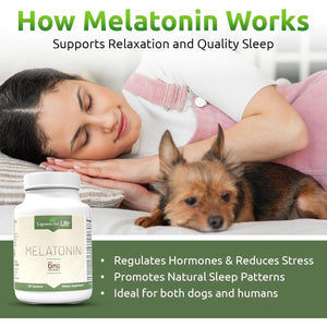 Lignans for Life Melatonin for Dogs & People, 6Mg - 120 Capsules - Suppviv