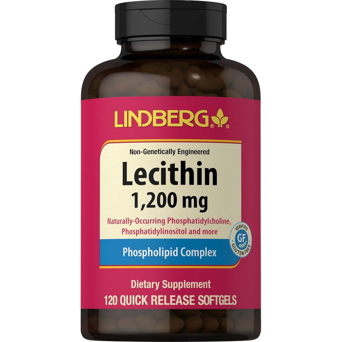 Lindberg Lecithin 1200Mg Supplement | 120 Softgel Capsules - Suppviv