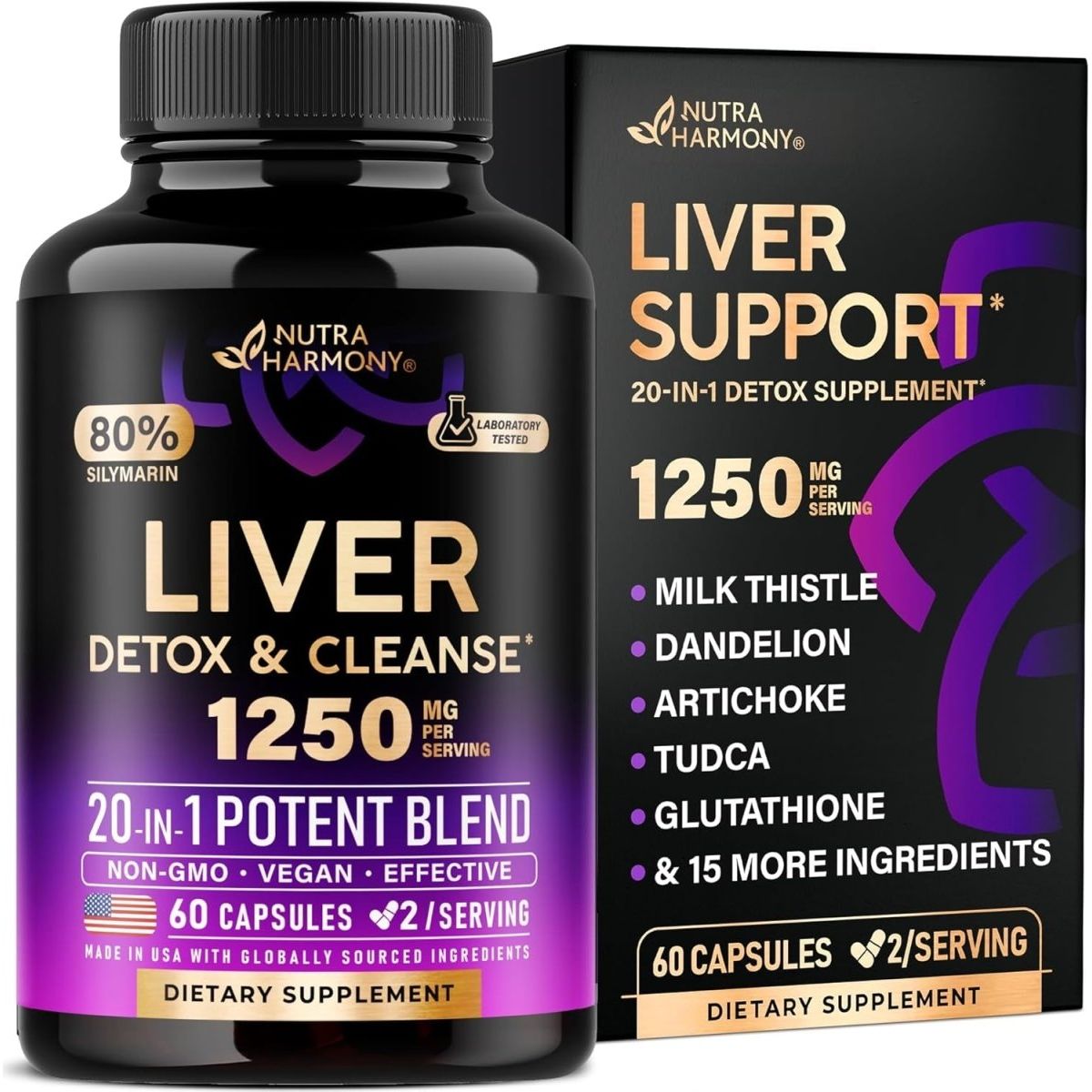 Liver Cleanse Detox & Repair - 60 Capsules - Suppviv