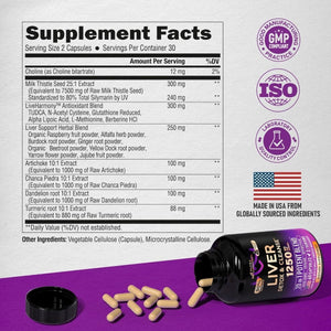 Liver Cleanse Detox & Repair - 60 Capsules - Suppviv