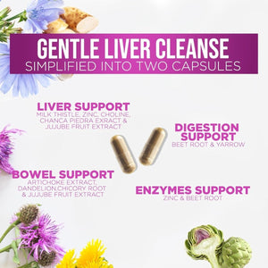 Liver Cleanse Detox & Repair Formula - 120 Capsules - Suppviv