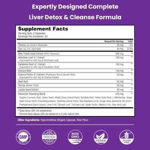 Liver Cleanse Detox & Repair Formula | 20+ Herbs | Premium Liver Support Pills Supplement, 60 Capsules (2 - Pack) - Suppviv