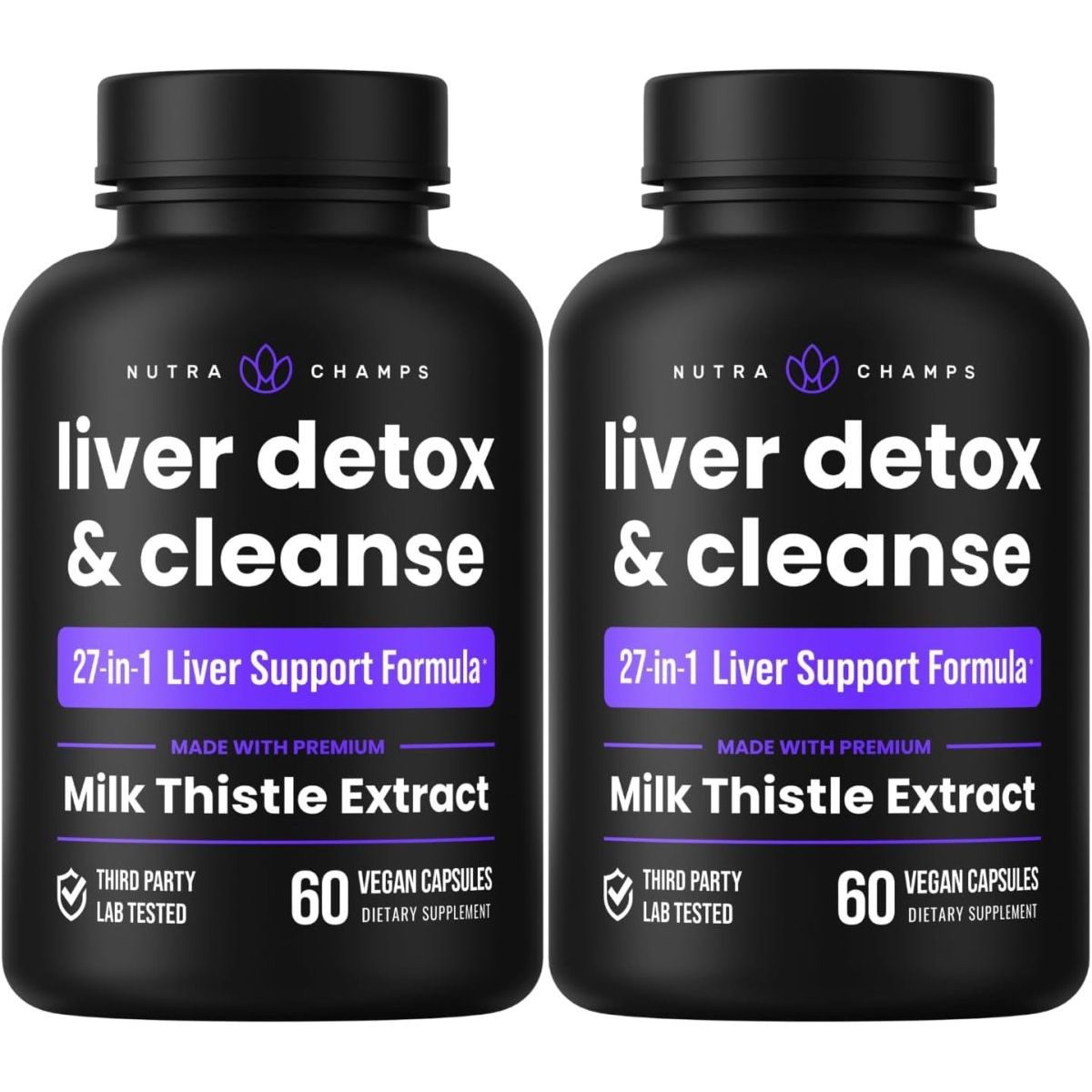 Liver Cleanse Detox & Repair Formula | 20+ Herbs | Premium Liver Support Pills Supplement, 60 Capsules (2 - Pack) - Suppviv