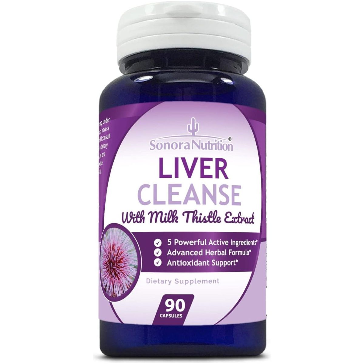 Liver Cleanse, Detox & Support with Milk Thistle, Artichoke, Dandelion & Turmeric, 90 Capsules - Suppviv