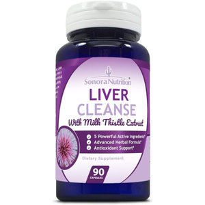 Liver Cleanse, Detox & Support with Milk Thistle, Artichoke, Dandelion & Turmeric, 90 Capsules - Suppviv