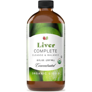 Liver Complete 8Oz Organic Liquid Concentrate - Liver Cleanse & Digestive Bitters Vinegar Supplement - Suppviv