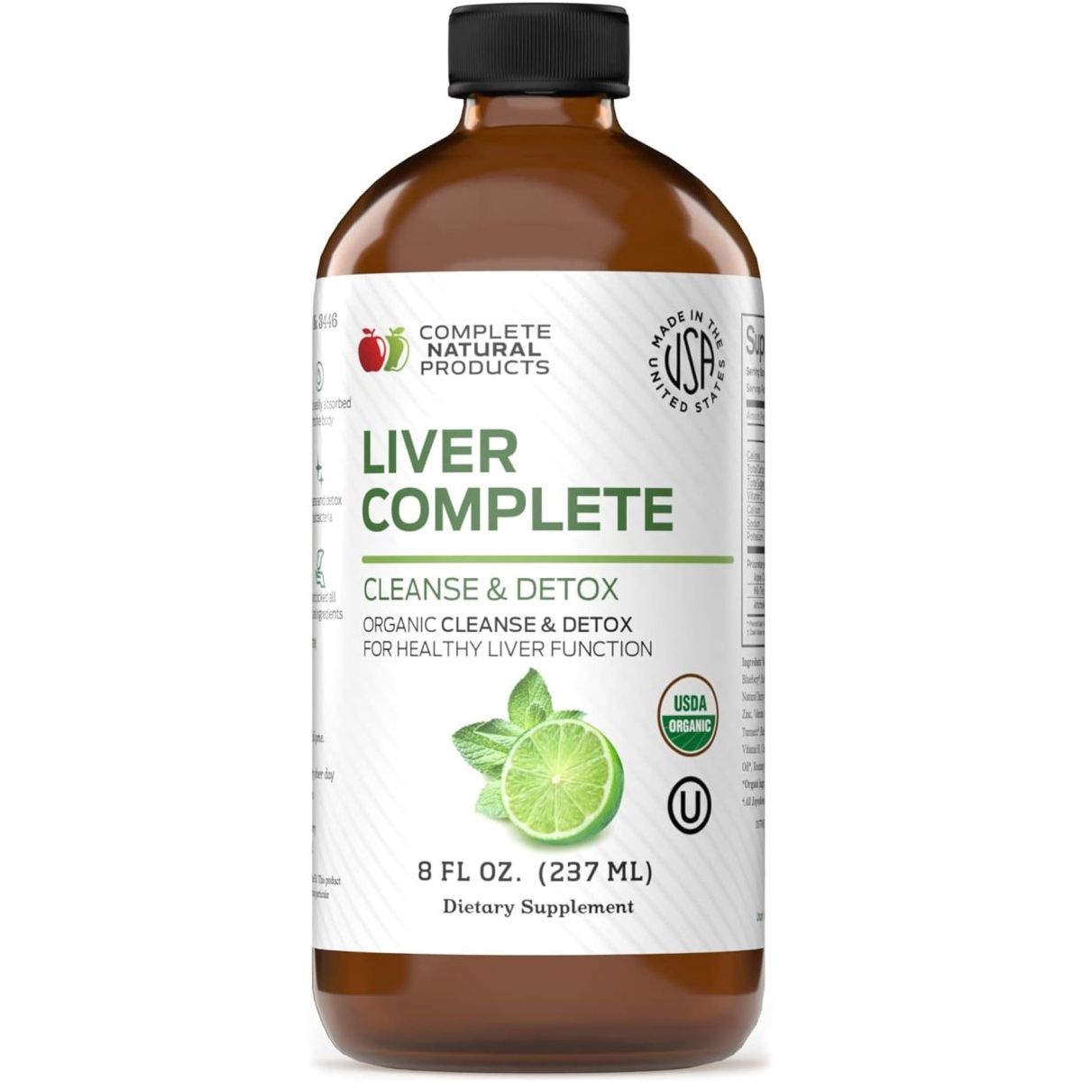 Liver Complete 8Oz - Organic Liquid Liver Cleanse & Detox Supplement - Suppviv