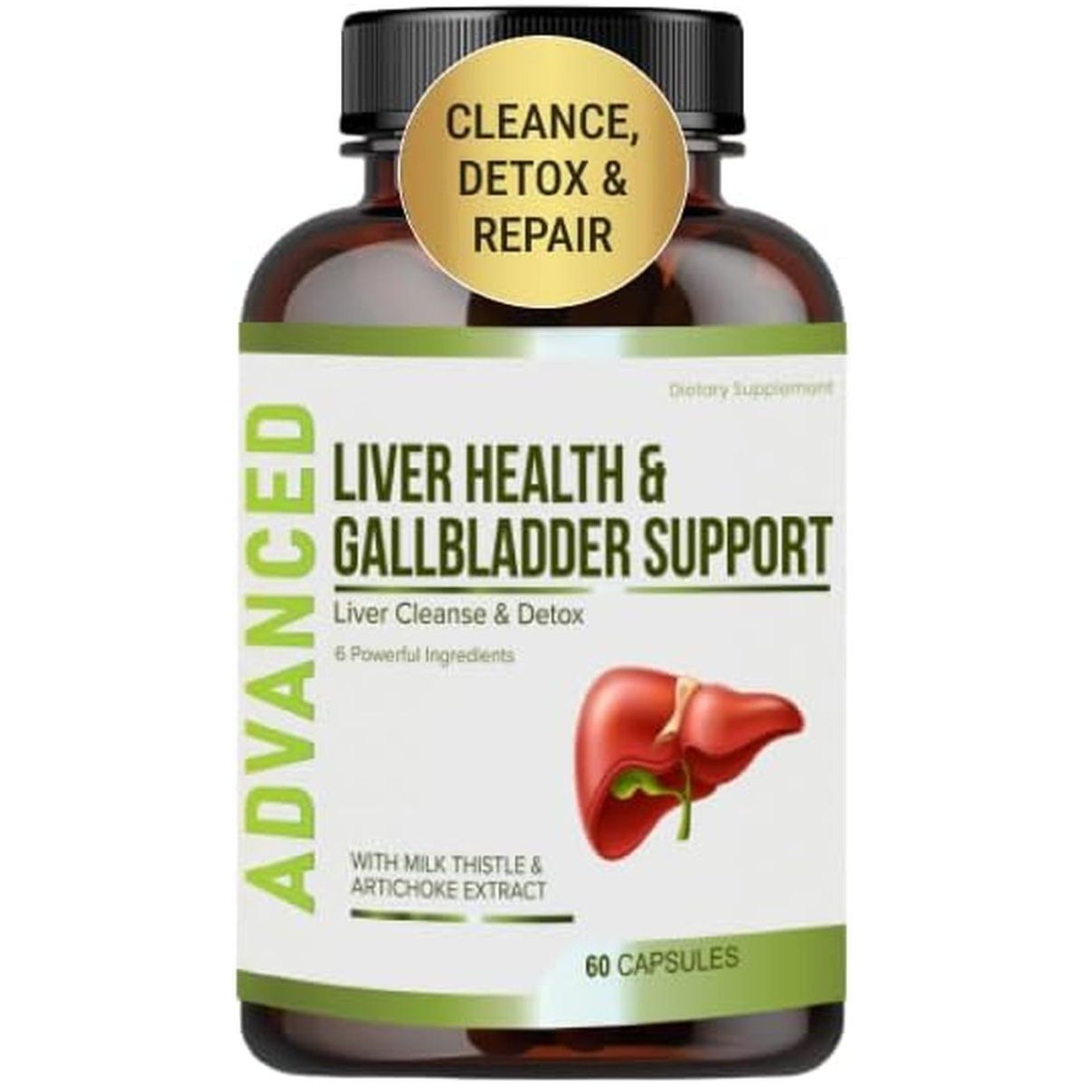 Liver Health Formula and Gallbladder Support - Liver Cleanse Detox & Repair - Suppviv