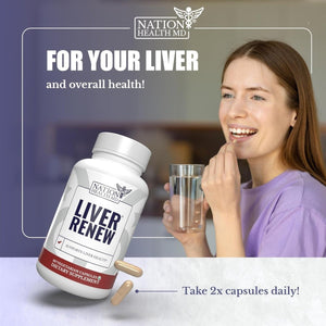 Liver Renew - Liver Cleanse Detox & Repair - Liver Support Supplement (3 Bottles) - Suppviv