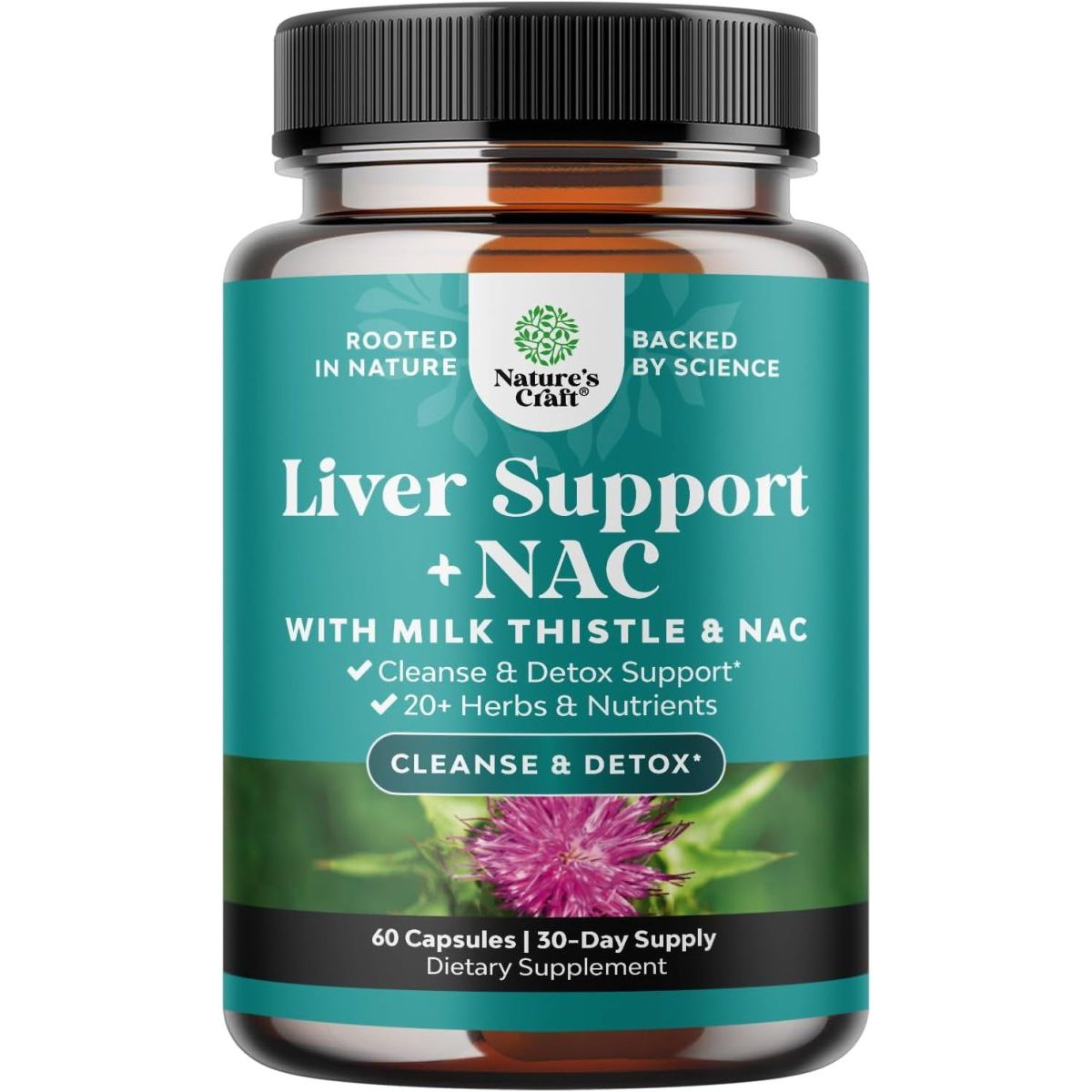 Liver Support Supplement with NAC - Herbal Liver Supplement - Suppviv