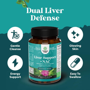 Liver Support Supplement with NAC - Herbal Liver Supplement - Suppviv