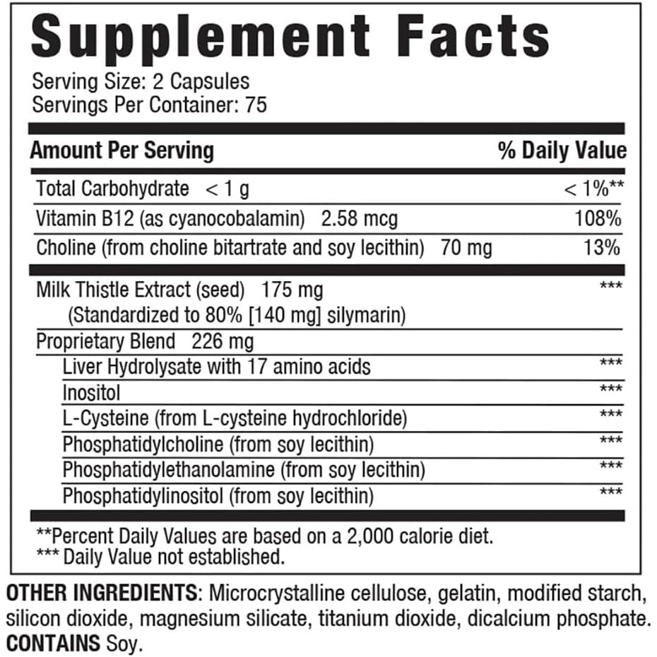 LIVERITE Liver Aid with Milk Thistle 2 - Pack 150 Capsules (Total 300) - Suppviv