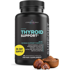 Livingood Daily Thyroid Support for Women & Men, 60 Capsules - Suppviv