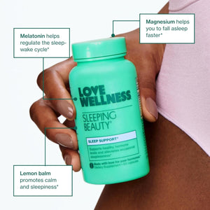 Love Wellness Sleeping Beauty - Promotes Restful Sleep, Relaxation & Calmness 60 Count - Suppviv