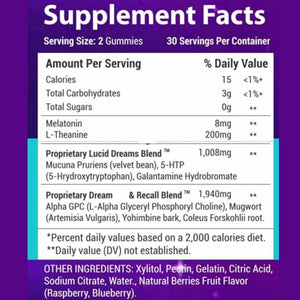 Lucid Dreams Deep Sleep - Mugwort Herb 5 Htp Mucuna Pruriens Choline Supplements 60 Ct - Suppviv