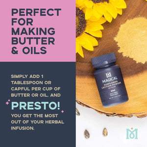 MAGICAL BUTTER Machine Sunflower Lecithin Powder 1.76 Oz - Enhances Texture & Stability in Cooking & Baking - Suppviv